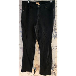 Canyon River Women's Black Straight Leg Denim Jeans Plus size 14